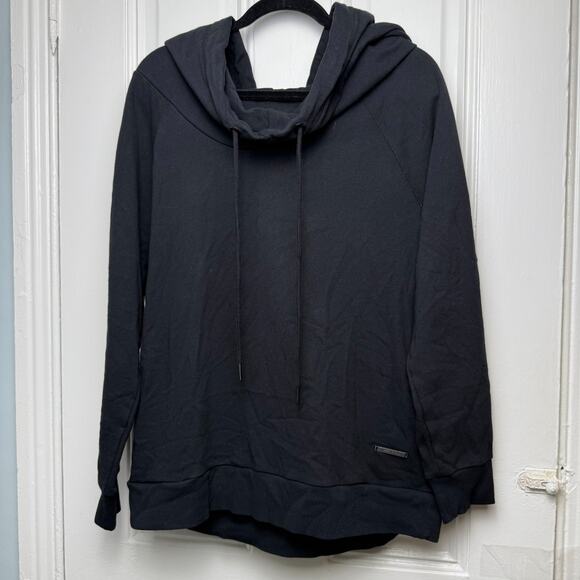 QVC Peace Love World French Terry Sweatshirt Womens Small Black Hoodie NWOT - Picture 1 of 11